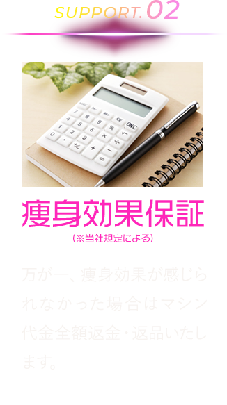 痩身効果保証(※当社規定による)
